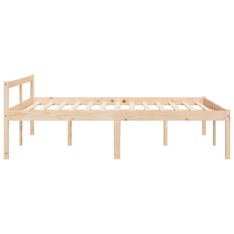 vidaXL Small Double tömör fenyőfa ágy időseknek 120 x 190 cm