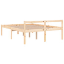 vidaXL Small Double tömör fenyőfa ágy időseknek 120 x 190 cm