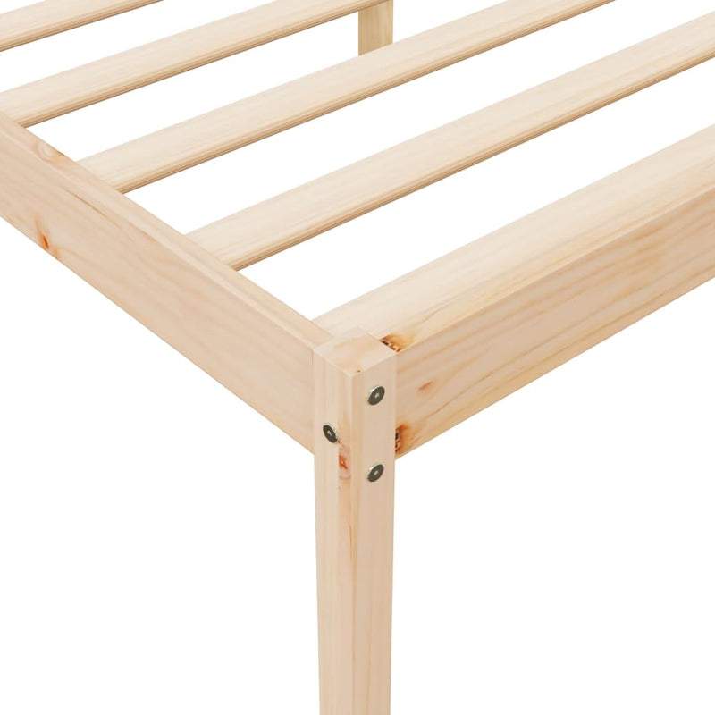 vidaXL Small Double tömör fenyőfa ágy időseknek 120 x 190 cm