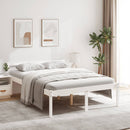 vidaXL Small Double fehér tömör fenyőfa ágy időseknek 120 x 190 cm