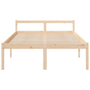 vidaXL Double tömör fenyőfa ágy időseknek 135 x 190 cm