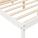 vidaXL Double fehér tömör fenyőfa ágy időseknek 135 x 190 cm