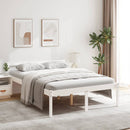 vidaXL Double fehér tömör fenyőfa ágy időseknek 135 x 190 cm