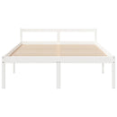 vidaXL King Size fehér tömör fenyőfa ágy időseknek 150 x 200 cm