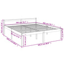 vidaXL tömör fenyőfa ágy időseknek 200 x 200 cm