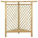 vidaXL impregnált fenyőfa sarokpergola paddal 166 x 81 x 174 cm