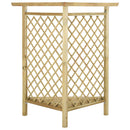 vidaXL impregnált fenyőfa sarokpergola paddal 166 x 81 x 174 cm
