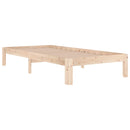 vidaXL Single tömör fa ágykeret 90 x 190 cm