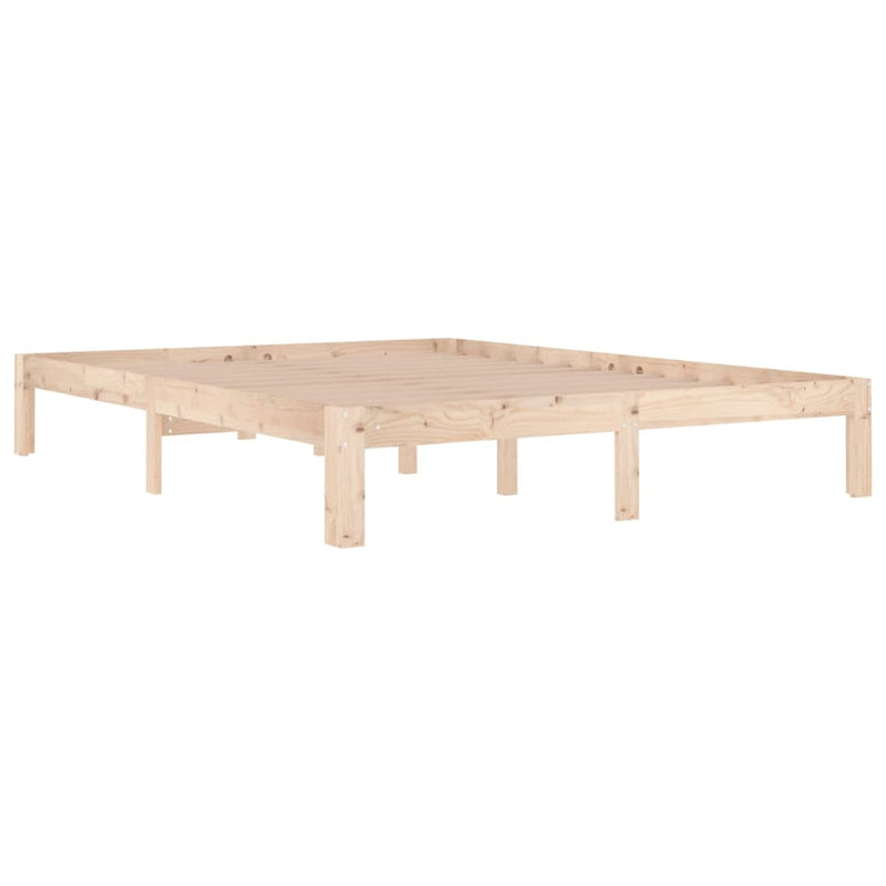 vidaXL King Size tömör fa ágykeret 150 x 200 cm