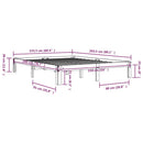 vidaXL King Size tömör fa ágykeret 150 x 200 cm