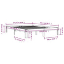 vidaXL King Size fehér tömör fa ágykeret 150 x 200 cm