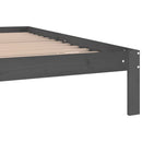 vidaXL szürke tömör fenyőfa ágykeret 200 x 200 cm