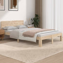 vidaXL Small Double tömör fa ágykeret 120 x 190 cm