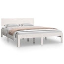vidaXL King Size fehér tömör fa ágykeret 150 x 200 cm