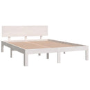 vidaXL King Size fehér tömör fa ágykeret 150 x 200 cm
