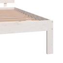 vidaXL King Size fehér tömör fa ágykeret 150 x 200 cm