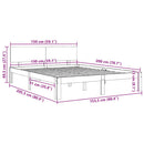 vidaXL King Size fehér tömör fa ágykeret 150 x 200 cm