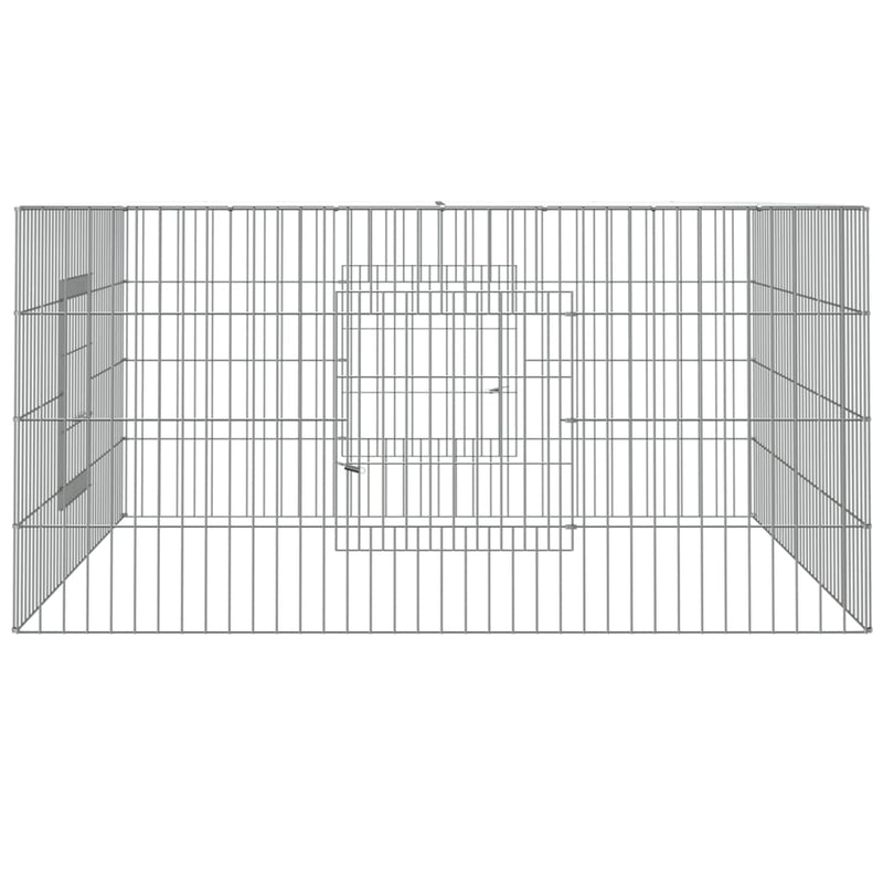 vidaXL horganyzott vas nyúlketrec 110 x 110 x 55 cm