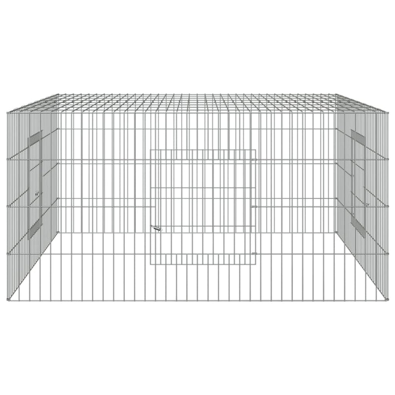 vidaXL horganyzott vas nyúlketrec 110 x 110 x 55 cm