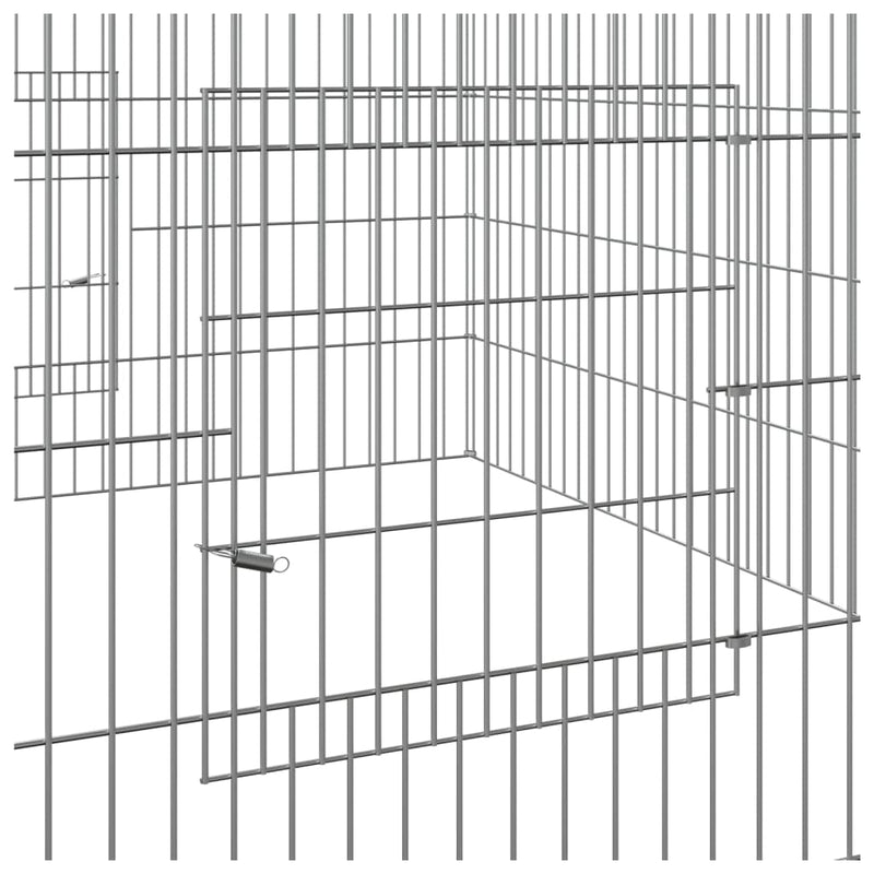 vidaXL horganyzott vas nyúlketrec 110 x 110 x 55 cm