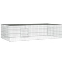 vidaXL 2 paneles horganyzott vas nyúlketrec 220 x 110 x 55 cm
