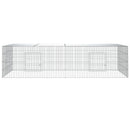 vidaXL 2 paneles horganyzott vas nyúlketrec 220 x 110 x 55 cm