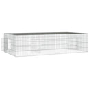 vidaXL 2 paneles horganyzott vas nyúlketrec 220 x 110 x 55 cm