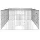 vidaXL 2 paneles horganyzott vas nyúlketrec 220 x 110 x 55 cm