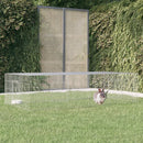 vidaXL 2 paneles horganyzott vas nyúlketrec 220 x 110 x 55 cm