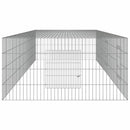 vidaXL 3 paneles horganyzott vas nyúlketrec 325x109x54 cm