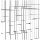 vidaXL 4 paneles horganyzott vas nyúlketrec 433x109x54 cm