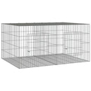 vidaXL 2 paneles horganyzott vas nyúlketrec 110 x 79 x 54 cm