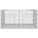 vidaXL 2 paneles horganyzott vas nyúlketrec 110 x 79 x 54 cm