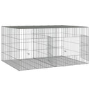 vidaXL 2 paneles horganyzott vas nyúlketrec 110 x 79 x 54 cm