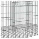 vidaXL 2 paneles horganyzott vas nyúlketrec 110 x 79 x 54 cm