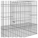 vidaXL 5 paneles horganyzott vas nyúlketrec 273x79x54 cm