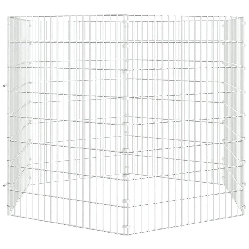 vidaXL 6 paneles horganyzott vas szabadon álló állatketrec 54 x 80 cm