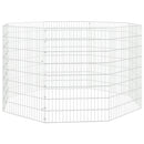 vidaXL 8 paneles horganyzott vas szabadon álló állatketrec 54 x 80 cm