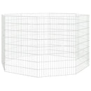 vidaXL 8 paneles horganyzott vas szabadon álló állatketrec 54 x 80 cm