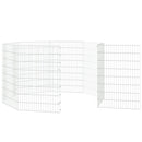 vidaXL 8 paneles horganyzott vas szabadon álló állatketrec 54 x 80 cm