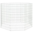 vidaXL 8 paneles szabadtartású állatkert horganyzott vasból, 54 x 100 cm
