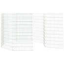 vidaXL 8 paneles szabadtartású állatkert horganyzott vasból, 54 x 100 cm