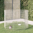 vidaXL 8 paneles szabadtartású állatkert horganyzott vasból, 54 x 100 cm