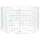 vidaXL 10 paneles horganyzott vas szabadon álló állatketrec 54x100 cm