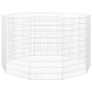 vidaXL 10 paneles horganyzott vas szabadon álló állatketrec 54x100 cm