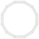 vidaXL horganyzott vas szabadtartású állatkert 12 panelből, 54 x 100 cm