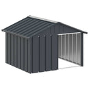 vidaXL antracit horganyzott acél kutyaház 116,5x103x81,5 cm
