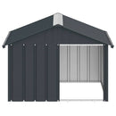 vidaXL antracit horganyzott acél kutyaház 116,5x103x81,5 cm