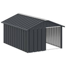 vidaXL antracit horganyzott acél kutyaház 116,5x153x81,5 cm