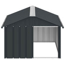 vidaXL antracit horganyzott acél kutyaház 116,5x153x81,5 cm